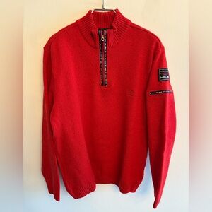 Paul & Shark Yachting 1/4 Zip Wool Sweater with Nautical Trim size Medium *RARE*